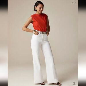 J Crew Women's White Denim Trouser In White_28